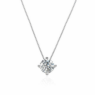 Agato Collana Argento Zircone Trasparente — Collana