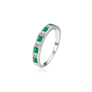 Agato Anello Lusso Argento Zirconi 56 mm — Anello