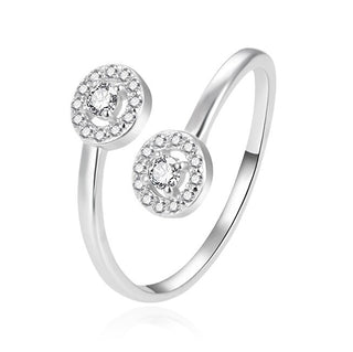 Agato Anello Aperto In Argento Con Zirconi Agt-R55W 52 Mm — Anello