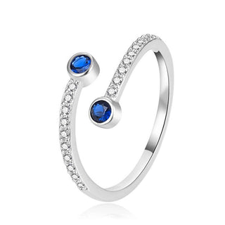 Agato Anello Aperto In Argento Con Zirconi Agt-R61Bl 62 Mm — Anello