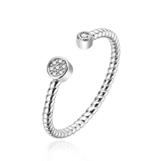 Agato Anello Argento Zirconi AGT-R69W Circuito 57 mm — Anello