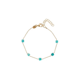 Alisia Elegante Gold-Plated Bracelet with Amazonite Al2534.01.011 