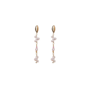 Alisia Gold-Plated Drop Earrings With Pearls And Tourmaline Al4660.01.000 