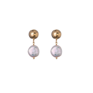 Alisia Gold-Plated Drop Earrings with Real Pearl Al4675.01.000 