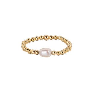 Alisia Gold-Plated Sphere Ring with Freshwater Pearl Al4794.01.000.D - Size: 53 Mm 