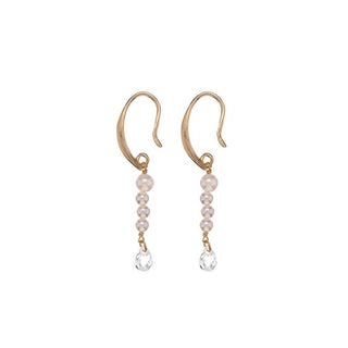 Alisia Gold-Plated Drop Earrings with Real Pearls Al4925-Gold 