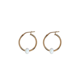Alisia Gold-Plated Hoop Earrings with Synthetic Opal Al4987.01.000 