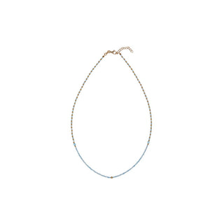 Alisia Charming Gold-Plated Necklace Made With Blue Jade Pearls Al4951.01.073 