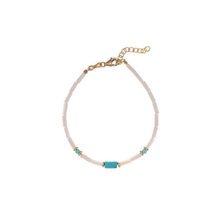 Alisia Charming Gold-Plated Bracelet with Turquoise and Mother of Pearl Al4995.01.000 