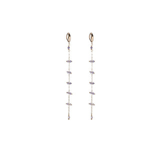 Alisia Long Gold-Plated Earrings with Mother of Pearl Al4799.01.061 