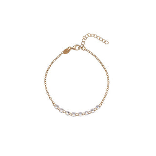 Alisia Stunning Gold-Plated Bracelet with Transparent Zircons Al5057.01.000 