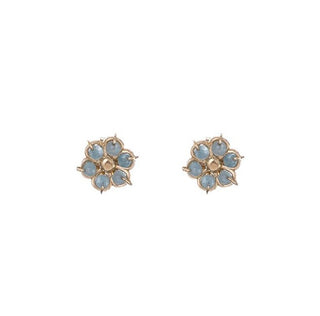 Alisia Gold-Plated Button Earrings with Jadeite Al4949.01.073 
