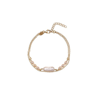 Alisia Double Bracelet Gold-Plated with Real Pearls Al5114.01.000 