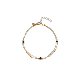 Alisia Double Gold-Plated Bracelet With Real Pearls And Agate Al5254.01.000 