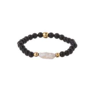 Alisia Gold-Plated Ring with Authentic Pearl and Agate Al5258.01.000.D - Size: 57 Mm 