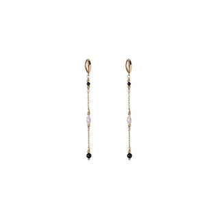 Alisia Long Drop Earrings with Freshwater Pearls and Agate Al5257.01.000 