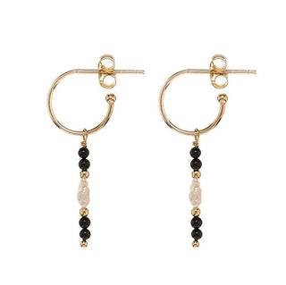 Alisia Beautiful Dangle Earrings with Authentic Pearls and Agate Al5256.01.000 