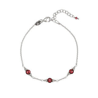 Alisia Silver Bracelet with Garnet Pearls Al4899-Silver-Garnet 