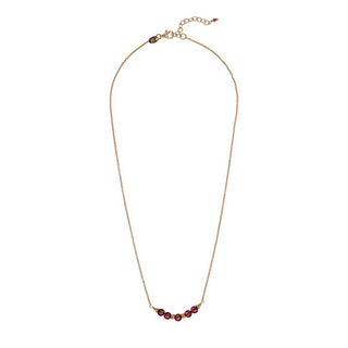 Alisia Gold-Plated Necklace with Garnet Pearls Al4896-Gold-Garnet 