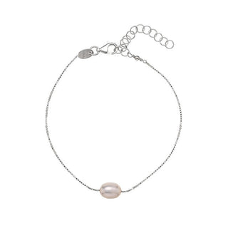 Alisia Delicate Silver Bracelet with Authentic Pearl Al3707-Silver 