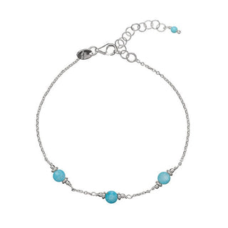 Alisia Women's Silver Bracelet with Turquoise Al3871-Silver 