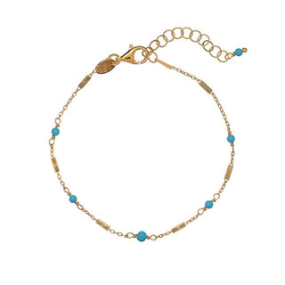 Alisia Al3246-Gold-Turquoise Gold-Plated Bracelet with Turquoise 