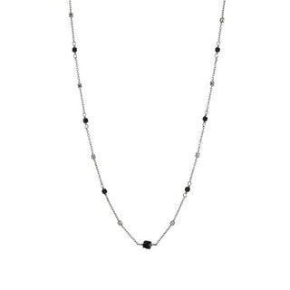 Alisia Collana Argento Spinello Nero — Collana