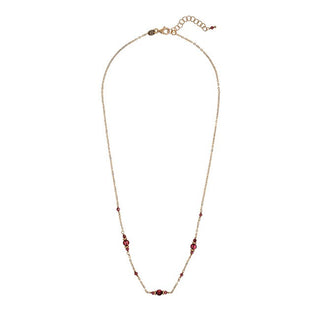 Alisia Collana Granato Placcato Oro — Collana