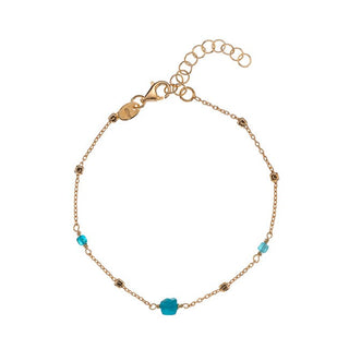 Alisia Gold-Plated Bracelet with Apatite Pearls Al4099-Gold-Apatite 