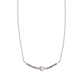 Alisia Collana In Argento Con Perle Di Tanzanite E Perla Vera AL4109 — Collana
