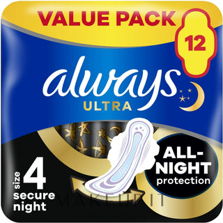 Always Assorbenti Igienici Da Notte Ultra Extra Night Protection 12 Pezzi — Assorbente igienico