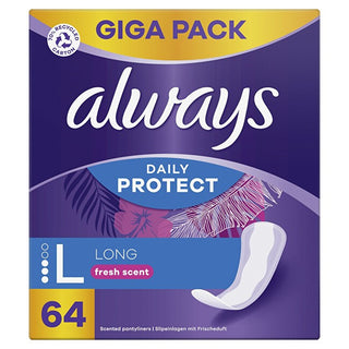 Always Salvaslip Daily Protect Long Fresh Scent 64 pezzi — Salvaslip
