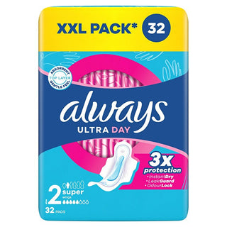 Always Assorbenti Igienici Ultra Day Super Quatro 32 Pezzi — Assorbente igienico