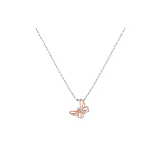 Amen Affascinante Collana Bicolore Butterfly Animalier Clbubrbz — Collana