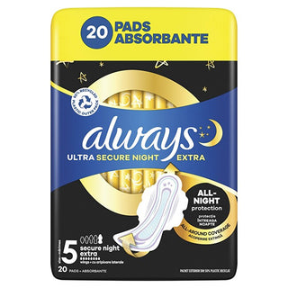 Always Assorbenti Igienici Notturni Ultra Secure Night S5 20 Pezzi — Assorbente igienico