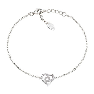 Amen Bracciale Romantico In Argento Con Cuore Love Brhhbbz — Bracciale