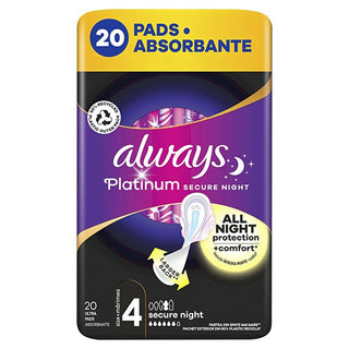 Always Assorbenti Ultra Platinum Secure Night 20 Pezzi — Assorbente igienico