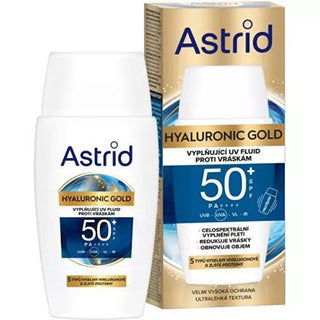 Astrid Hyaluronic Gold SPF 50 50 ml — Fluido Viso Solare