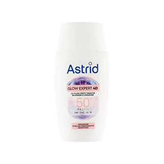 Astrid Fluido Viso Contro Macchie Scure E Rughe SPF 50 Glow Expert 4D 50 ml — Fluido Solare