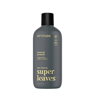 Attitude Gel de Ducha Hombre Super Leaves Amber & Citrus (Gel de Ducha) 415 Ml 