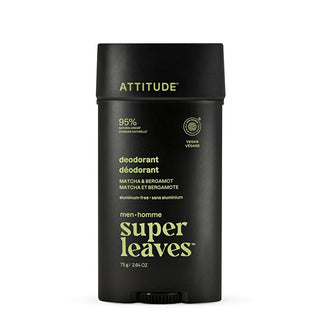 Attitude Desodorante Natural Para Hombre Super Leaves Matcha & Bergamot (Desodorante) 75 G 