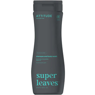 Attitude Champú y Gel de Baño Anticaspa Natural para Hombre 2 en 1 Super Leaves (Shampoo E Bagnoschiuma) 473 Ml 