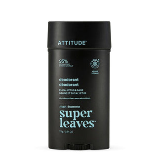 Attitude Desodorante Natural Para Hombre Super Leaves Eucalipto Y Salvia (Desodorante) 75 G 