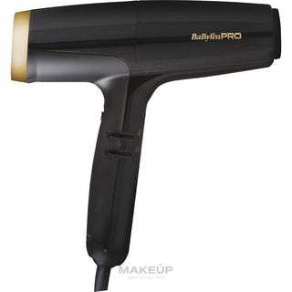 Babyliss Pro Secador de pelo profesional de alta velocidad Falco Grey & Gold Bab8550E 