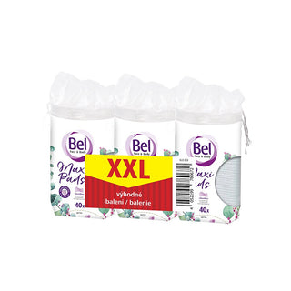 Bel Set de discos desmaquillantes ovalados para rostro y cuerpo cosméticos 3 X 40 piezas 