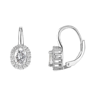 Beneto Pendientes de plata con cristales transparentes Aguc1166 