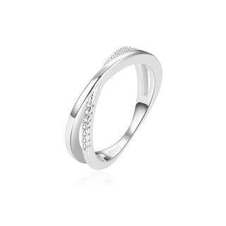 Beneto Fascinante Anillo Doble en Plata Agg225 - Circuito: 56 Mm 