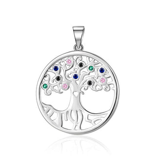 Beneto Colgante de plata a juego Árbol de la Vida Agh179 
