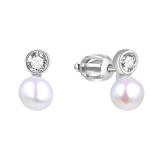 Beneto Orecchini In Argento Con Vera Perla Agup1658Ps — Orecchini