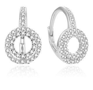 Beneto Pendientes de plata fina con circonitas Aguc1761 